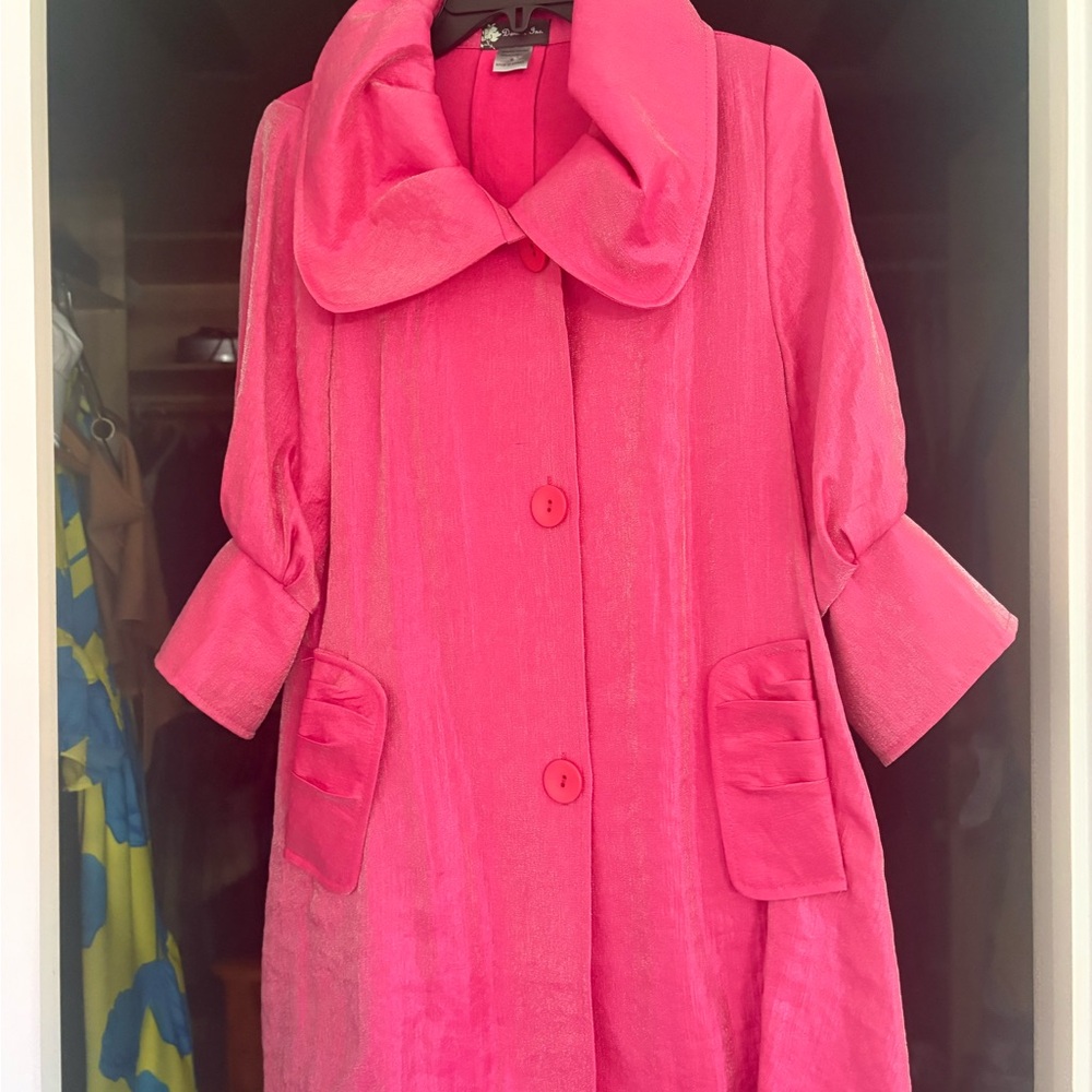 Vibrant Pink Women's Cape Coat